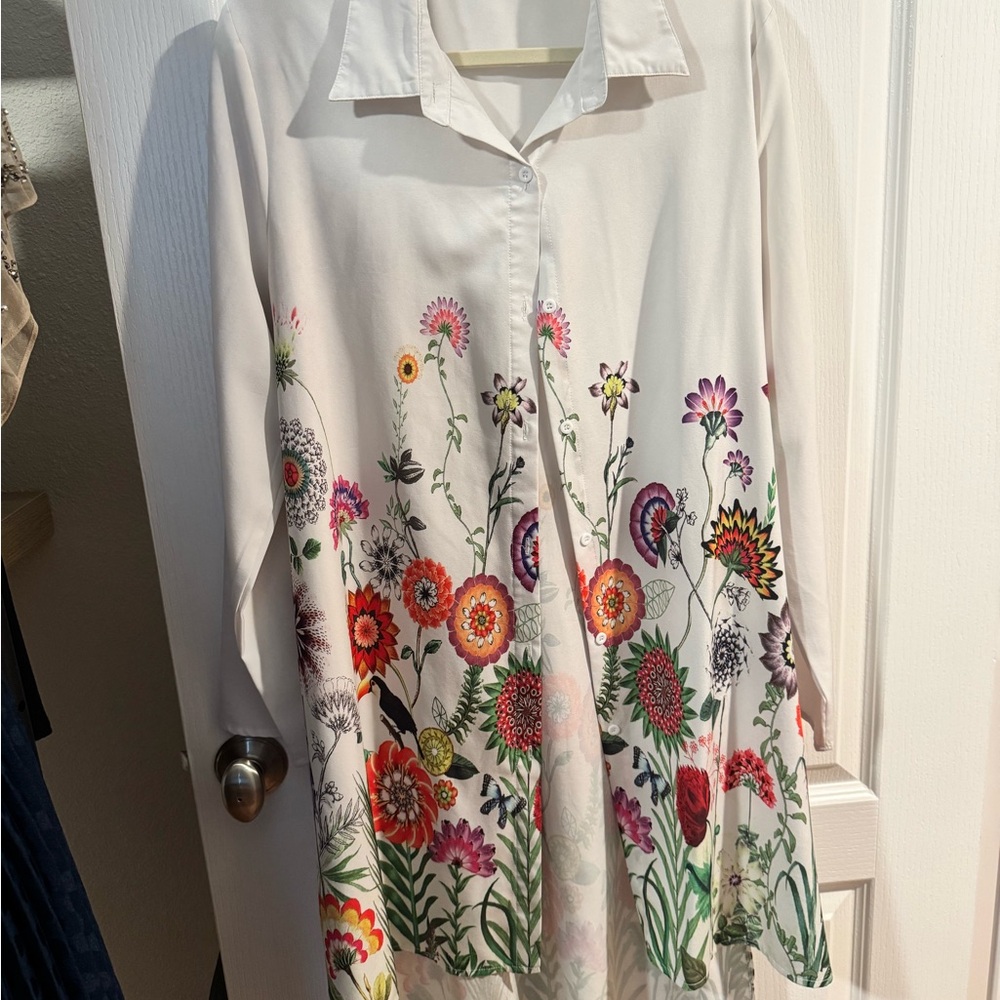 Floral Button-Up Dress
